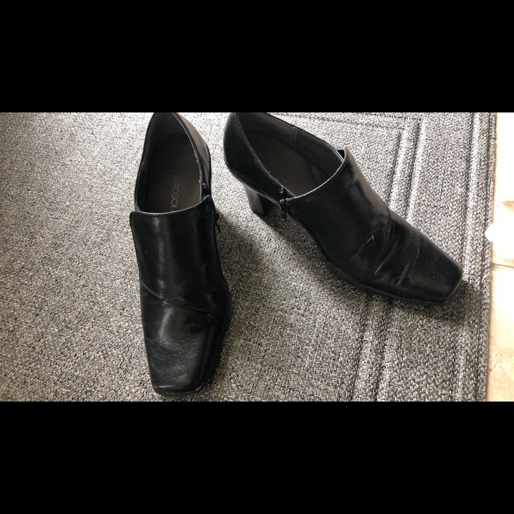 Black pump booties